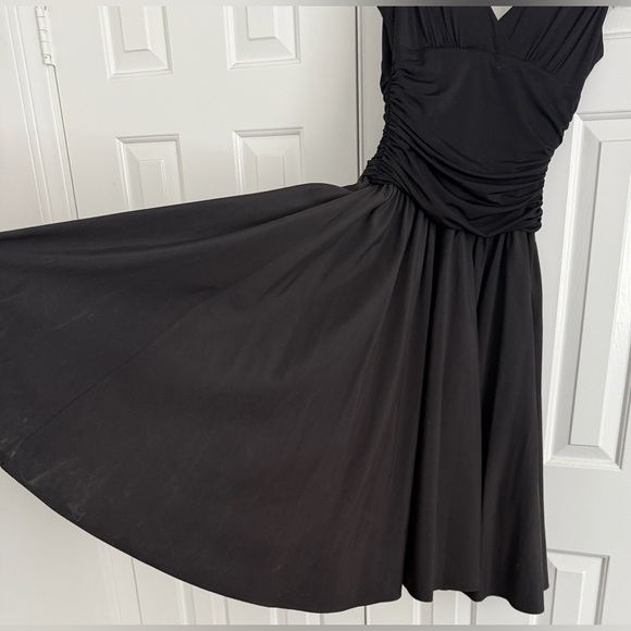 Max & Cleo Semi Formal Black Tulle Fit Flare Dress - Elegant Black Sleeveless - Picture 2 of 16